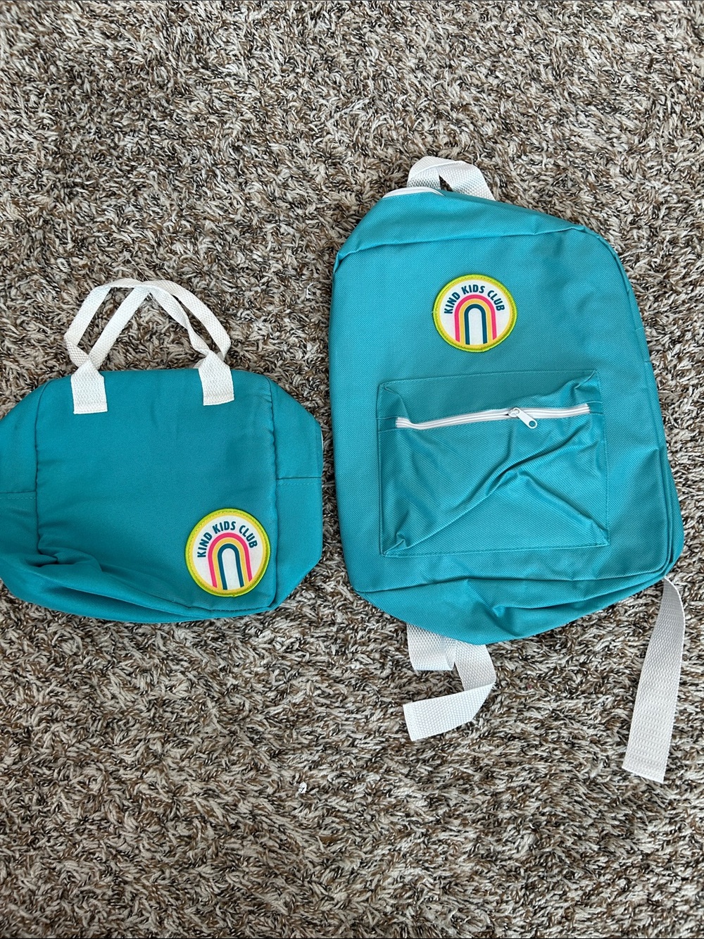 Teal Kids Backpack and Lunch Bag Set